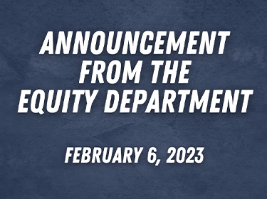 Equity announcement